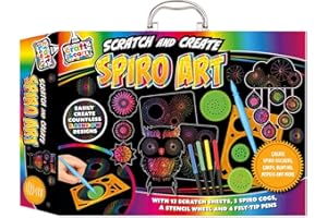 Bookoli | Scratch and Create Spiro Art Kit | Scratch Art | Etch Art for Children | Arts and Crafts Gifts for Children Aged 4-6 Years