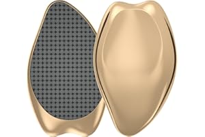 AnjoCare 2in1 Nano-Glas Hornhautentferner, extrem sichere & schnelle Fußfeile Raspel, Hochwirksame Hornhautfeile tote harte Haut Entferner Pediküre für professionelle Fußpflege (Golden)