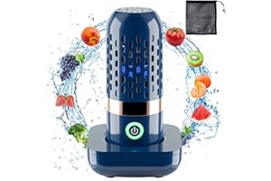 MUMISUTO Przenośna pralka do owoców i warzyw, ładowalna mini pralka wibracyjna, z technologią oczyszczania jonowego OH, do mycia ryżu, naczyń