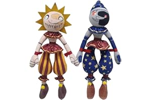 NANYACIV 1/2 Stück Sonne Moondrop Plüsch – 27,9 cm Su-ndrop und Moondrop Plüschtier, weiche Clown Stoffpuppen, Sonne und Mond Stofftier, lustige Cartoon Plüsch Clown Kissen Puppe Geburtstagsgeschenk für Kinder