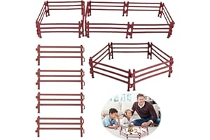 Capgoost Juguete de valla de caballo, 40 piezas de accesorios de esgrima de corral para caballos, mini valla de corral para caballos, accesorios de panel de esgrima, accesorios de valla de caballos,