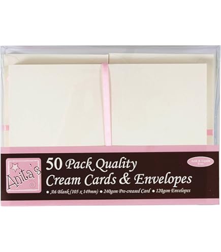 Anita's Effen, blanco kaarten en enveloppen, A4, wit, pak van 4, voor thuis, bruiloft, verjaardag, Kerstmis, bedankt, kunst & ambacht, scrapbooking benodigdheden, babyshower, kaarten maken