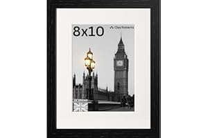 CLAY ROBERTS Picture Frame 8 x 10, Black, Freestanding and Wall Mountable, 20 x 25 cm, 10x8 Picture Frames, Black 8x10 Photo Frames, 8x10 Photo Collage Gallery Display