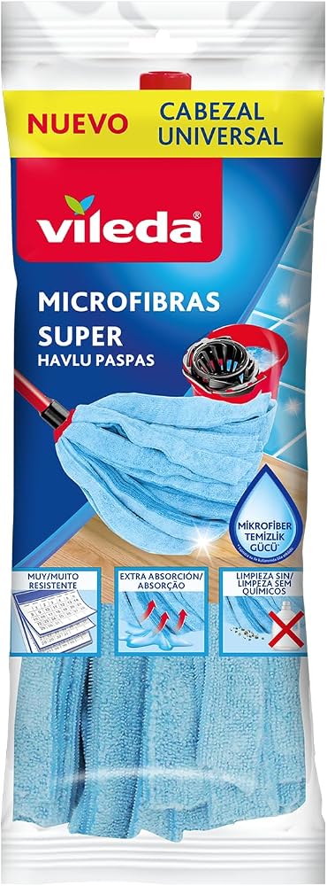 Vileda Mikrofiber Havlu Paspas, Açık Mavi, Standart