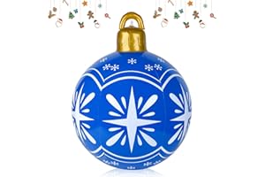 GUKASXI Nadmuchiwane bombki bożonarodzeniowe, 60 cm, ogromna bombka bożonarodzeniowa, dekoracja bożonarodzeniowa, wisząca bombka bożonarodzeniowa, dekoracja ogrodu