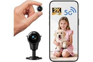 JOYTOUR Mini Spy Hidden Camera, 2K Nanny Cam with FREE Cloud, Dual-Band 2.4G/5G WiFi & No WiFi Needed Wireless Camera with Motion Detection & Night Vision for Baby/Pet Monitoring