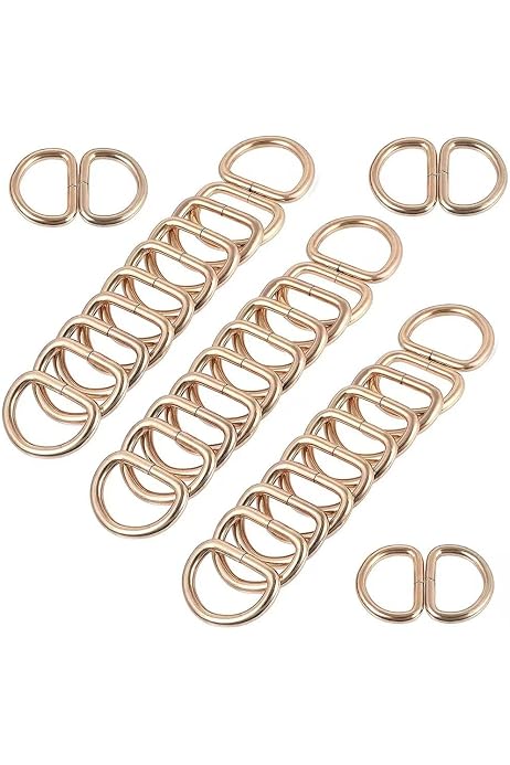 thumbnail: Csirnto 36 Stuks Karabijnhaken Set - 25mm Draaibare Haken Met D-Ringen & Schuifgespen (Goud/Zilver)