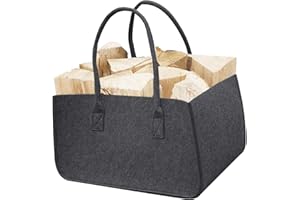INDA-Exclusiv Kaminholz Tasche Einkaufstasche Filz Tragetasche Zeitungstasche Filztasche Shopper Bag Grau Braun oder Anthrazit 50x34x27cm