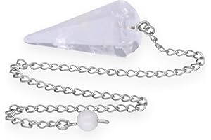 ‎LEBENSQUELLE PLUS Bergkristall Pendel mit Haltekugel | Edelstein geschliffen & facettiert | Lebensquelle Plus