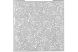 Nellie's Choice EF3D097 3D Prägeschablonen Weihnachtsstern-15 x 15 cm-Bastelbedarf für Grüßkarten-Bastelzubehör für DIY, Karten Basteln, Journaling und Scrapbooking, Grau, 15 x 15 cm