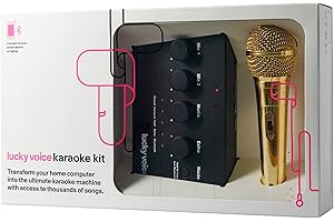 Lucky Voice Bluetooth (New 2022 Version) Karaoke Machine & Microphone for Adults & Kids - Gold - 10,000 Songs Free Access - Portable Karaoke Machine: Connect to Phone, Tablet, Laptop