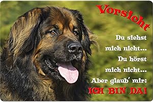 Nanyuk +++ Leonberger - Metall Warnschild Schild Hundeschild Sign - Leo 10 T2