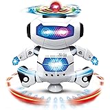 Cable World Dancing Robot with 3D Lights and Music,Non toxic plastic, Multi Color(Pack of 1)