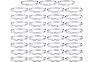 ANDSHUAI 35 Pezzi anello portachiavi,anello circolare portachiavi,Metallo Aperto Anellini Connettori ad Anello Tondo,per Collane Bracciali Orecchini Artigianato Ornamenti e Arti Fai da Te(20mm)