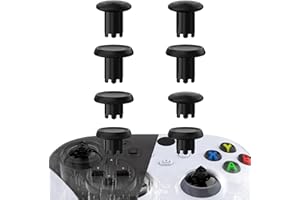 eXtremeRate ThumbsGear V3 Analogici Intercambiabili per Xbox Series X S Joystick,Levette Analogiche Ergonomici Thumbstick Grip per Xbox One S/X/Elite,Switch PRO Controller-Nero