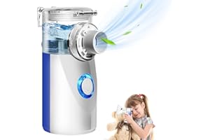 LIFOCI Aerosol Portatile Silenzioso, Macchina Aerosol per Adulti e Bambini, Aerosol con Boccaglio e Maschera, Nebulizzatore Aerosol Macchinetta Aerosol Adult e Bambini (Blu)