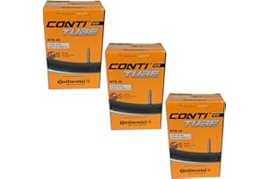 Continental Mountain Bike Inner Tubes with 42mm Presta Valve (Set of 3),Black,29" x 1.75-2.5