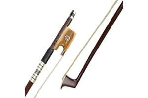 Surveal, archetto per violino in legno di pernambuco con la migliore coda di cavallo della Mongolia e il miglior elastico, misura 4/4 4/4 Marrone
