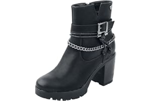 REFRESH - Botín cierre de cremallera para mujer, color: marron, talla: 37