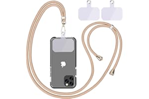 Linkbro Handykette Universal, Handy Lanyard, Universelles Handy um den Hals hängend mit Pad Handy Lanyard, verstellbar und abnehmbar. (1golden)