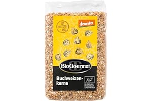 ‎BIOGOURMET BioGourmet Buchweizenkerne demeter – 500g Beutel | Glutenfrei, ballaststoffreich & regional | Aus deutschem Bio-Anbau (Baden-Württemberg/Bayern) | Ideal für Müsli, Salate & Beilagen