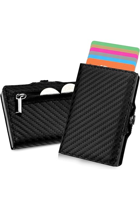 Tomylv Geldbörse Herren Slim RFID Schutz Leder Portmonee 