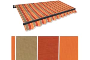 Jawoll Gelenkarm-Markise 4 x 2,5 m braun-Terracotta (Profilfarbe: Anthrazit) Sonnenschutz Alu Markise Schattenspender Sonnensegel