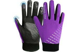 FINGER TEN Gants Velo Enfant Hiver Chaud Sport Anti-DÉRapant avec ÉCran Tactile Tactile Paire Valeur, Gant Running Jeunes Garçons Garçons Filles Ecole