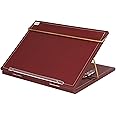Leather Table Top Elevator for Writing, Laptop Elevator Study Table Foldable Work from Home Table Adjustable Writing/Sketching/Drawing Table top (15x21 Inchs, Brown)
