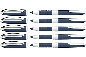 Schneider One Change pióro kulkowe (kolor tuszu: niebieski, grubość kreski 0,6 mm, dla osób prawo- i leworęcznych) 5 sztuk