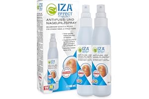 ‎MEDIASHOP IZA Effect - Fußpflegespray 2x 100ml - Fuß Spray zur täglichen Pflege, pflegt Haut & Nägel - Fuß Hygiene Spray für Frische & Hygiene, unterstützt gesundes Fußklima - einfache Anwendung ohne Auswaschen