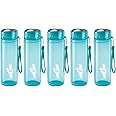 Milton Hector 1000 Pet Water Bottle, Set of 5, 1 Litre Each, Blue, Reusable Plastic Fridge Bottle, BPA Free and Leak Proof Bottles for Travel, Work