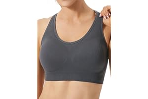FITTIN Racerback Sports Bra for Women - Padded Seamless Activewear Bras for Yoga Gym Workout Fitness