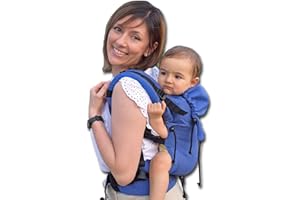 BABYMONKEY Regolo Baby Monkey Marsupio ergonomico, porta bebe, Essential Blu, zaino porta bambino e neonato (2-48 mesi)