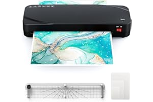 ‎KEJECTOR Laminiergerät A4 für A4 A5 A6 A7 mit 20pcs Laminierfolien, Heiß und Kalt Laminiergerät A4 mit Papierschneider, Laminiermaschinen für Zuhause, Schule, Büro