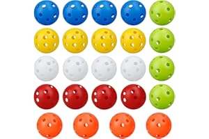 Lahviuu Pelotas de Práctica de Golf, 24PCS Coloridas Pelotas de Entrenamiento Plástico Flujo Aire Bolas de Golf Huecas, para Juego de Niños, Práctica de Swing, Uso en el hogar, 42mm