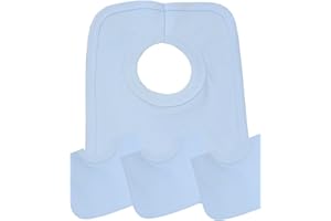 BabyPrem Baby Bibs Pack of 4 Popover Cotton Feeding Weaning Dribble Sky Blue