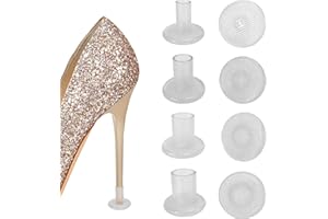 EQLEF Absatzschoner High Heels 4 Größen, Glänzend Absatzschoner Tanzschuhe High Heel Protector Absatzschoner für High Heels Absatzschoner Sohle für Gras für Hochzeiten im Freien (4-Paar Runde)