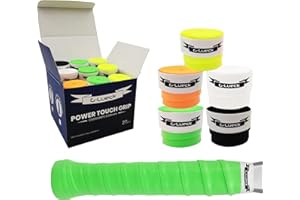 G-Lueck Lot de 27 Surgrips de Tennis Premium - Power Touch - Haute adhérence, Longue durée de Vie - 0,60mm d'épaisseur | Overgrips pour Raquettes de Padel, Squash, Badminton | Antidérapant
