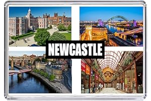 MILLHOUSE PRINTS Newcastle Fridge Magnet - 70 x 45mm, Souvenir, Keepsake, Acrylic with Magnetic Strip.