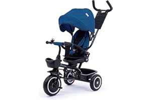 FOR YOUR LITTLE ONE Foryourlittleone Kids Trike V3 Pink Tricycle Baby Push with Parent Handle Bike 9 Months to 5 Years (Blue)