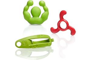 Priot Öffner Set | Enthält Dosenöffner, Glasöffner, Flaschenöffner - für Senioren, schwache Hände, Menschen mit Arthritis, Küchenhilfe zum leichten Greifen und Öffnen von Deckeln