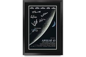 HWC Trading FR A3 Apollo 13 Filmplakat Tom Hanks, Kevin Bacon Geschenke Gedrucktes Poster Signiertes Autogrammbild für Film-Erinnerungsstücke-Fans - A3 gerahmt