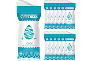 XEERUN Disposable Urine Bag,12 Pcs 800ml Portable Camping Pee Bag,Emergency Urine Bag for Men,Women,Kids,Traffic Jam,Travel,Outdoor Urinals