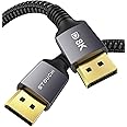 Stouchi Câble DisplayPort 1.4 240Hz 2M/6.6FT DP1.4 Prise en charge 8K@60Hz 4K@60Hz/144Hz/120Hz 5K@60Hz/120Hz 2K@165Hz/240Hz F
