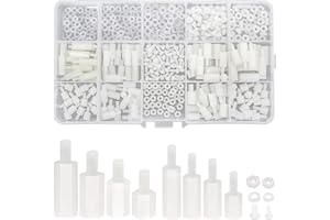 HJFH M2.5 M3 Nylon Standoff 380 PCS Male Female Hex Spacer Standoffs Screw Nut Assortment Kit for Motherboard Threaded Pillar PCB Board DIY Set
