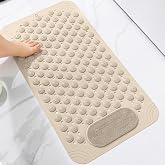JUGTE Non Slip Rubber Bath Mat for Bathroom Floor with ...