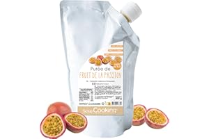 ScrapCooking - Purée de Fruit de la Passion 500 g - Purée de Fruits pour Pâtisserie - Macarons, Mousses, Gelées, Gâteaux, Ganaches, Nappages, Coulis, Glaces, Cocktails - Fabriqué en France - 4763
