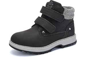 TZJS Unisex Kinder Klassische Stiefel Jungen Mädchen Baby Winterstiefel Mit Klettverschluss Wasserdicht Stiefeletten Schneestiefel Arbeitsstiefel Rutschfeste Trekking Winterschuhe 22-35EU