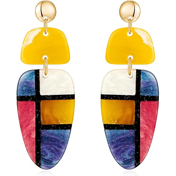 Orecchini A Bottone Rotondi In Acrilico - Design Minimal Con Foro Per Lobo - Foto 6